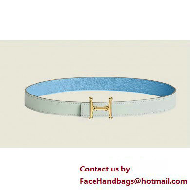 Hermes Mors H belt buckle & Reversible leather strap 24 mm 02 2023